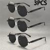 3PCS  Vintage Punk Style Sunglasses Men Retro Round Metal Frame Women Sun Glasses Fashion Eyewear  mujer