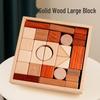 Beech Wood Building Blocks for Toddlers and Children Ages 3-6 – Unpainted, Solid, Chewable Educational Toy