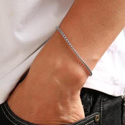 6Pcs Women Bracelet Stainless Steel Hip Hop Style Men Bracelet Fine Craftsmanship Sleek Surface Bangle Set