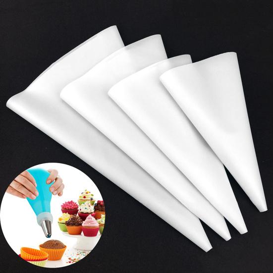 4Pcs Reusable Cream Pastry Silicone Icing Piping DIY Bag Nozzle Cake Baking