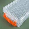 Transparent Storage Box with Lockable Buckles Multipurpose Organizer for Creative Desk Accessories and Toy Crafts
