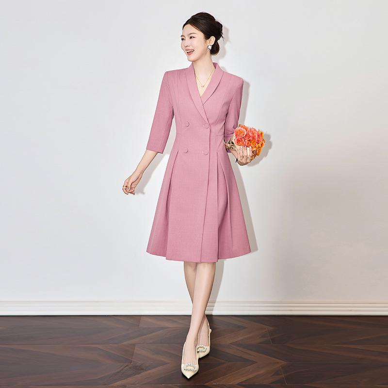 

Элегантное женское профессиональное платье - Высококачественный облегающий костюм для формальных мероприятий L