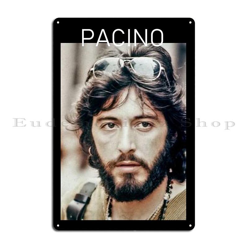 

Al Pacino Metal Sign Plaques Poster Custom Printing Cave Wall Cave Tin Sign Poster 20x30cm（7.8x11.8inch）