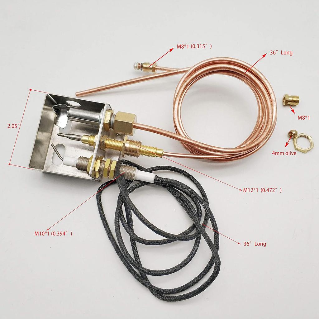 High Quality DIY Safety Replacement Part Pilots Burners Assembly for Fireplaces Propane Gas Igniter Kit Durable Reliable