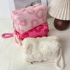 Heart-Shaped Plush Makeup Bag: Large Capacity, Handheld, Perfect for Travel