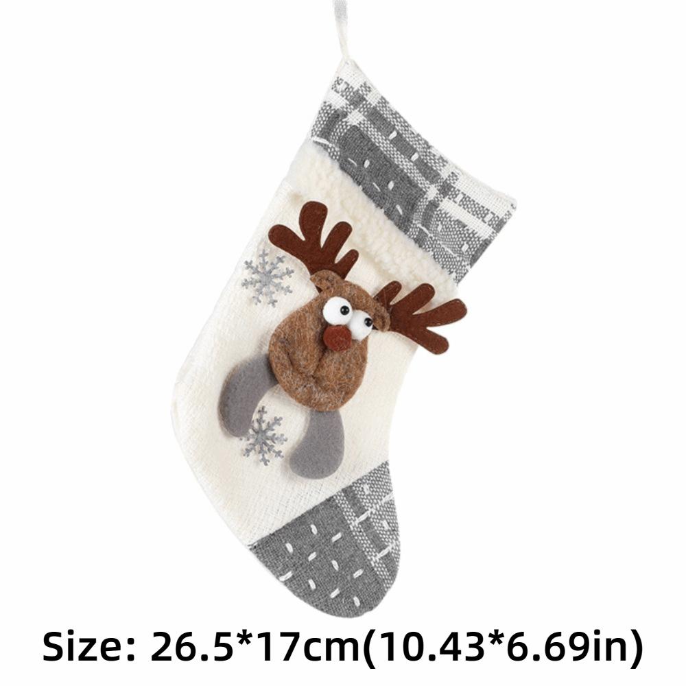 New Large Christmas Socks Santa Claus Elk Xmas Socks Home Decorations Christmas Tree Pendant Favor Gift Bags Party Supplies