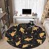 1pc Fish Pond Office Round Area Rug, Indoor Mat Suitable For Office, Under Office Chairs Bedroom Living Room Home Decor, Room Deco
