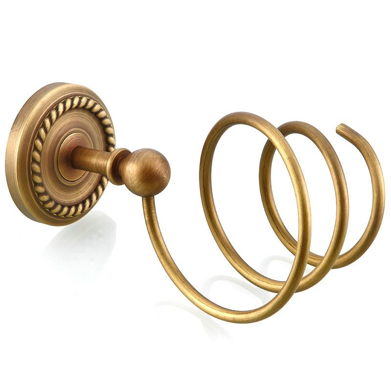 

Ретро держатель для фена, настенный держатель для фена, полка для ванной комнаты, органайзер для хранения медный