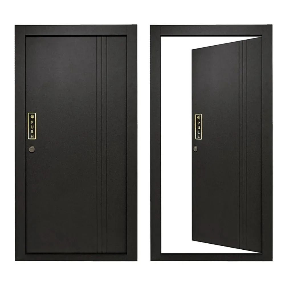 2Pcs 3D Sliding Door Logo Acrylic Restaurant Pull Stickers Push Pull Door Sign Home Decoration