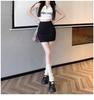 Women's XS Black Summer 2025 High Waist Bodycon Midi Pencil Skirt