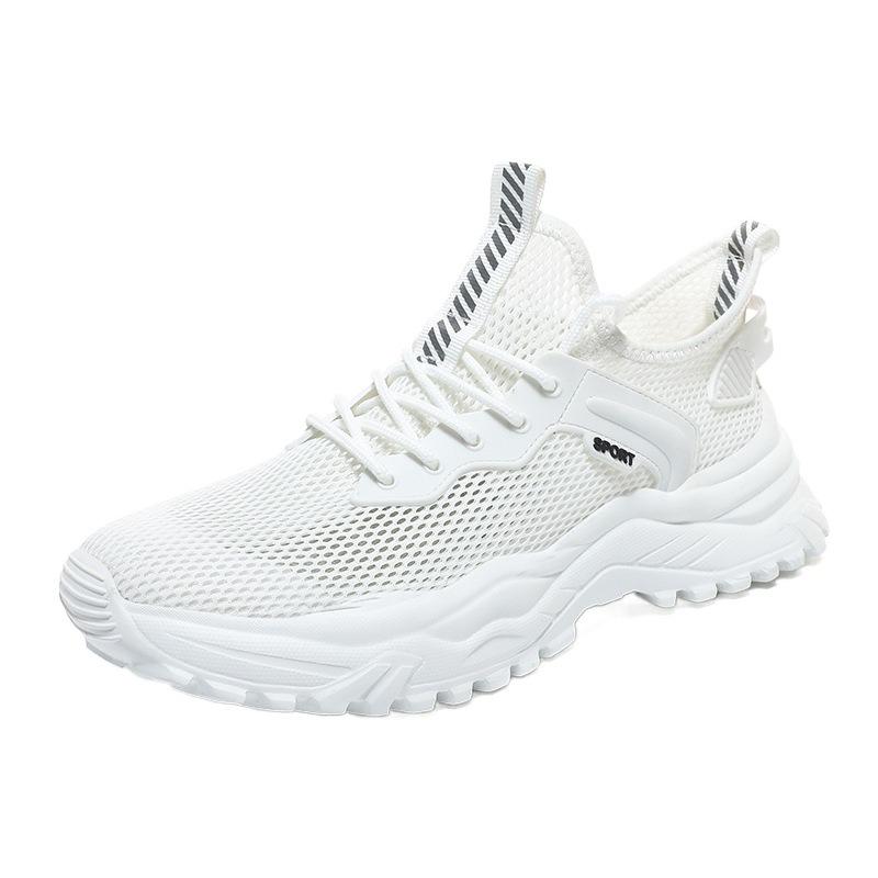 Spring new sports mesh casual running men's shoes outdoor lightweight breathable hollow men's shoes