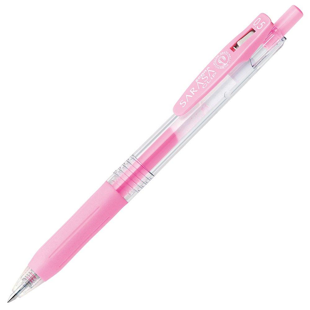 Zebra Sarasa Clip Gel Ballpoint Milk BJJ15MKP Pen, 0.5mm, Pink, 10-Piece Set,