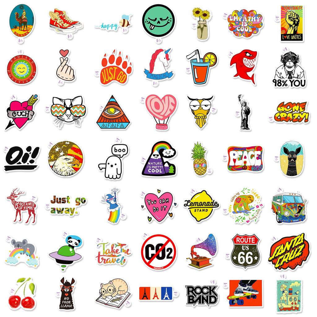 200 Small Handles For Children, Easy To Tear, Upgraded Ins, Small Wind, Fresh Suitcase, Guitar Stickers