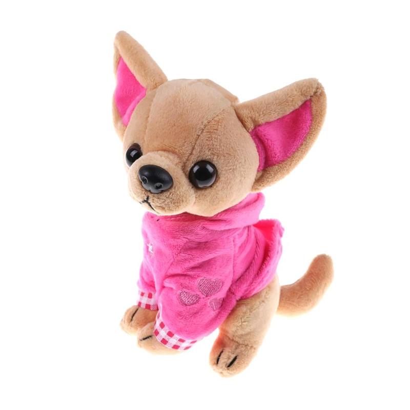 Soft Plush Chihuahua for Doll Stuffed Animal Toys Cute Cartoon Dog Toy for Girls Kids Lovely Birthday Christmas Present