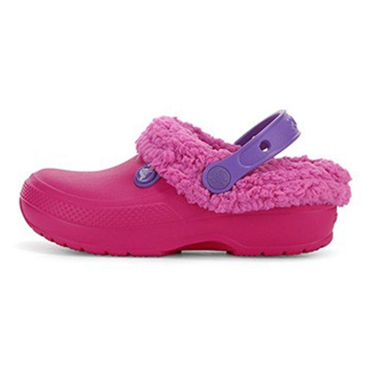 

Crocs Crocodile Head Non-Slip Cotton Sandals Kids Sandals Pink 204655-6LR 29-30
