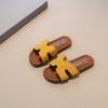 Ciabatte da bambina in stile coreano, sandali estivi aperti versatili da esterno a forma di H per bambini, scarpe da spiaggia casual per bambine