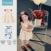 Youqi Baby 2026 Summer Red Cherry Princess Dress for Photoshoots