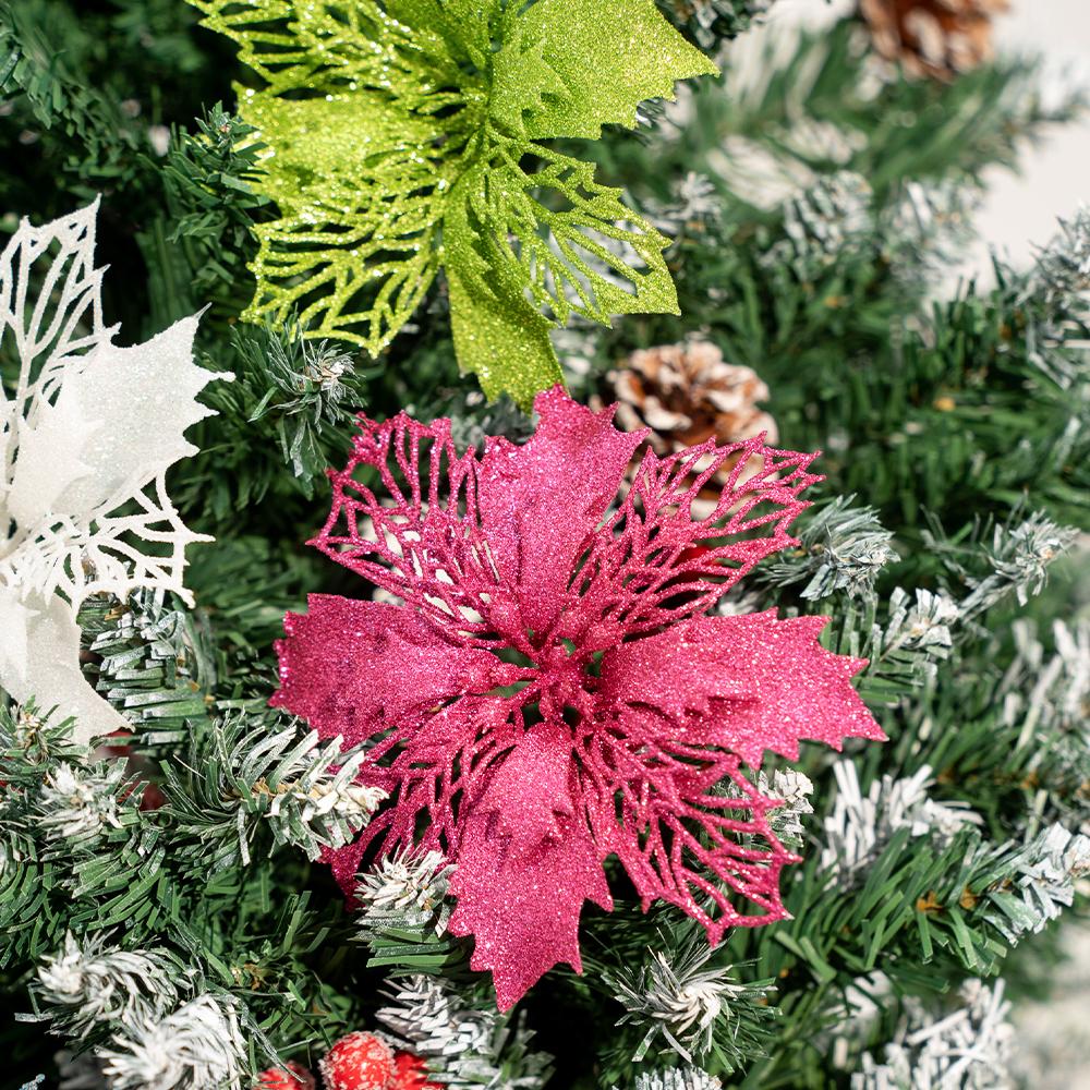 10Pcs Artificial Flowers 11/16CM Fake Flower For Home Decor Party Supplies Christmas Decoration Ornaments Garland Accessories