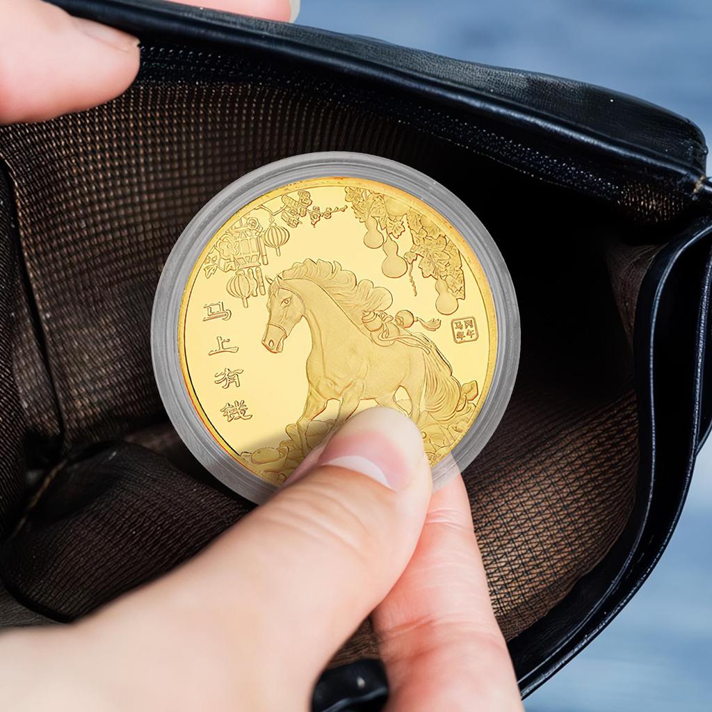 Commemorative Coin Horse Souvenir Collectible Tokens Embossed New Year Embossed Animal Auspicious Chinese Commemorative Coin