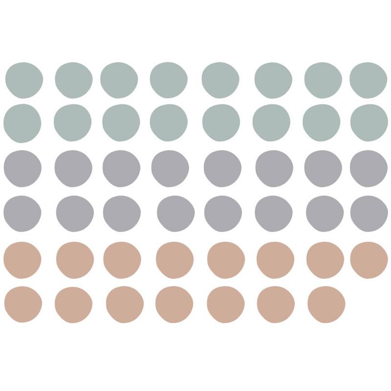 1 Piece Polka Dot Self-Adhesive Sticker Morandi Color Wall Background Beautifying Stickers For Bedroom Living Room Decoration
