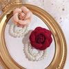 Imitation Perle Hochzeit Handgelenksblume Corsage Armband Braut Brautjungfer Stoff Kamelie Brosche Anstecknadel Handblume Schnalle Anstecknadel