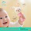 Happy Monkey Baby Soft Animal Hand Rattle Stick - Soothing, Non-Deforming, Easy Grip Toy