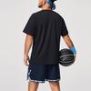 Li-Ning Badfive Letter Print Round Neck Quick-Dry Breathable Short Sleeve T-Shirt Men Tops Black ATSU079-6
