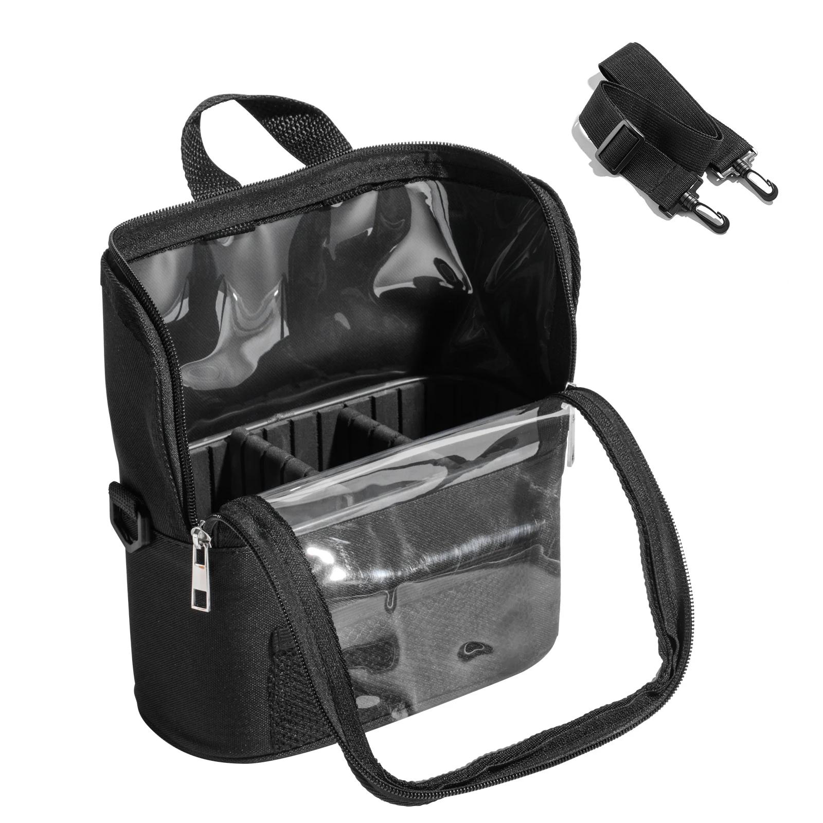 

Большая вместительная сумка для хранения кистей для макияжа с регулируемым ремешком и разделителями, стоячая косметичка, чехол для кистей для визажиста