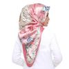 Luxury Design Silk Scarf Square Women Floral Printed Shawl Wrap Spring Summer Neckerchief Hair Band Lady Decor Foulard Bandana