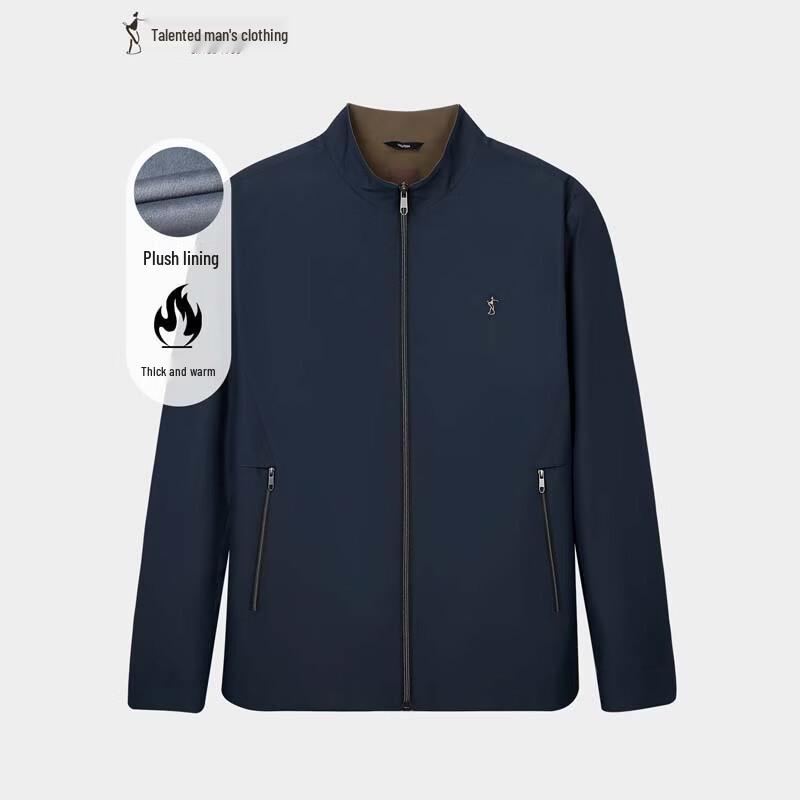 Men s Stand-Collar Fleece-Lined Winter Jacket 3XL