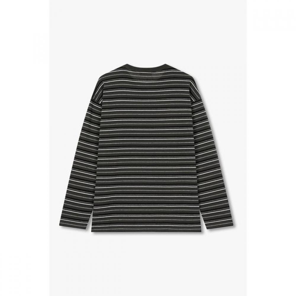 STUDIO TOMBOY Men S MulTi STripe Round Neck Long Sleeve T ShirT 9176322980ar