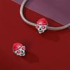 Halloween Skull Head Charm Bead Fit Exquisite Bracelet DIY Women Jewelry Gift Red Apple Evil Eye Pendant 925 Silver