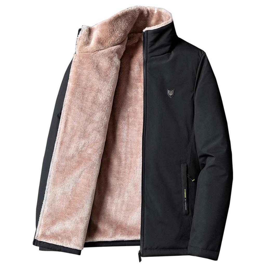 Uomo Inverno Nuovo Casual Classico Caldo Spessore Pile Parka Giacca Cappotto Uomo Autunno Moda Tasche Parka Antivento Uomo Taglie Forti