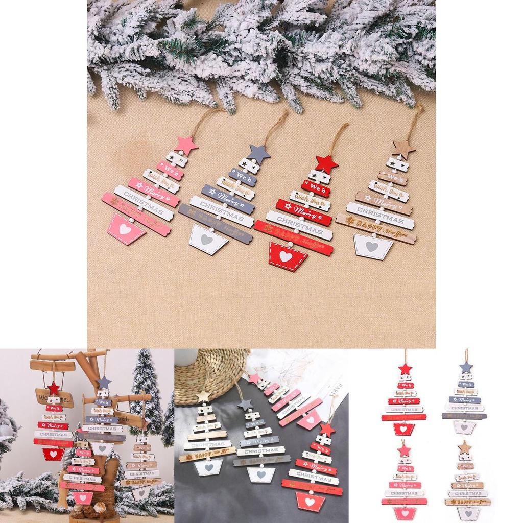 Elegant Wood Christmas Pendant Decorations For Home And Party Ornamentation