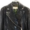 AKIRANAKA Horsehide Leather Double Riders Jacket 1 Black Women Used