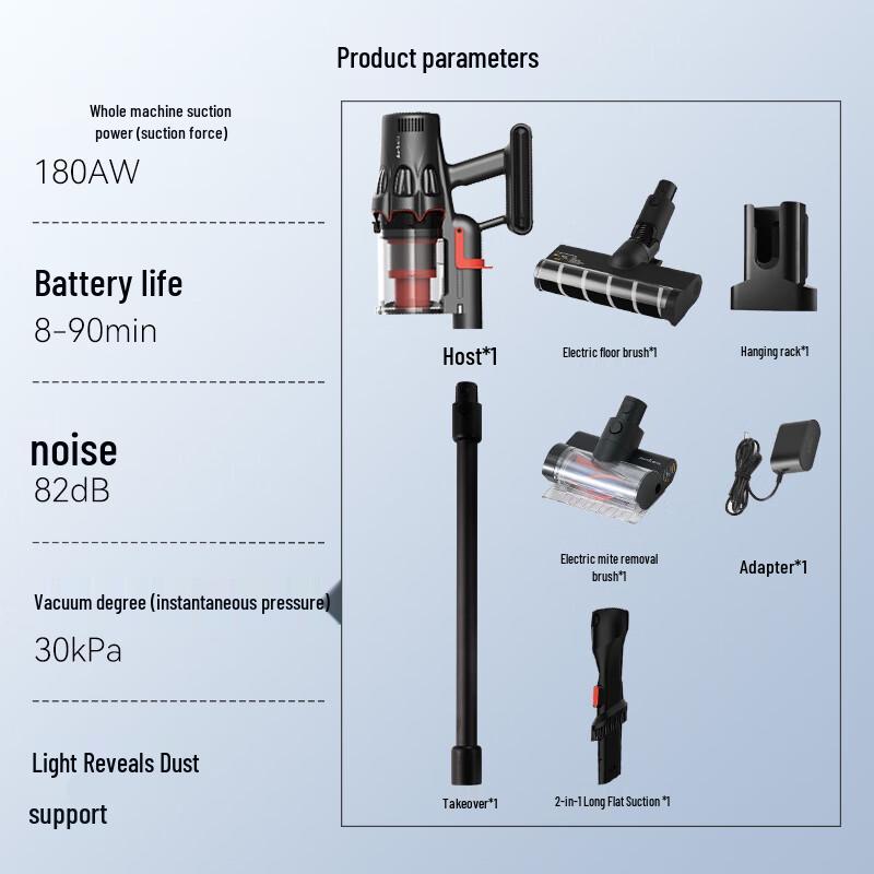 Deerma T50 Cordless Vacuum with Green Light Dust Detection