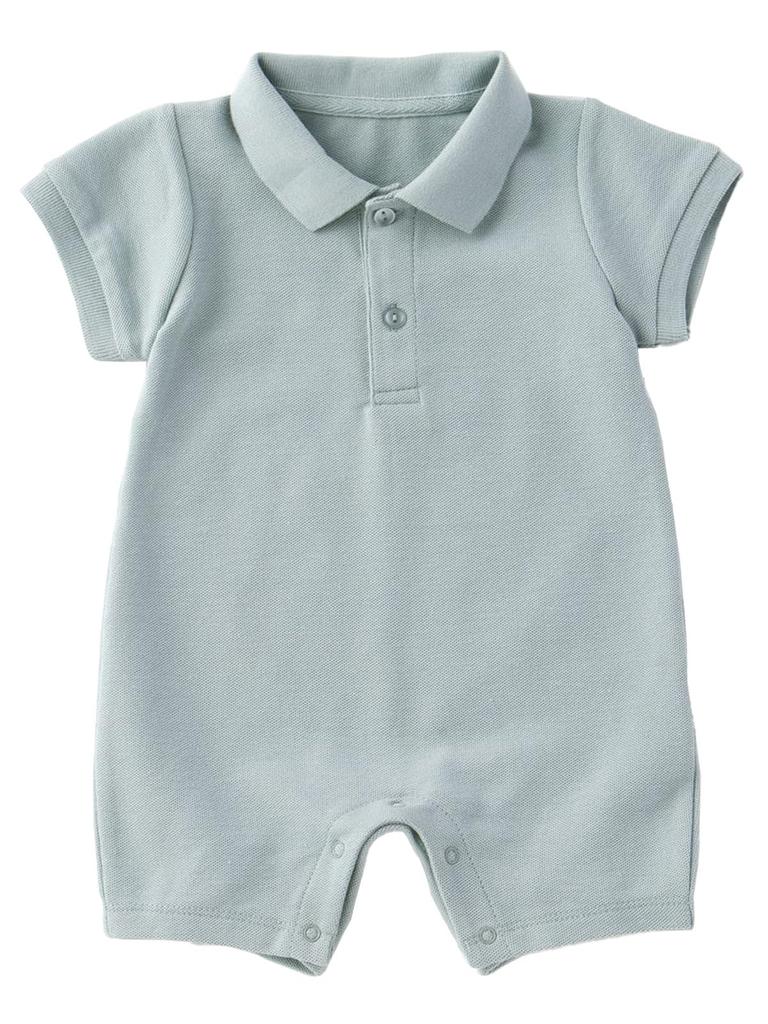 ANGELIEBE Baby Clothes for Boys and Short Size Sax Girls, Newborns, Parent-Child Pair, Collared, Polo, Romper, Sleeves, 70-80,