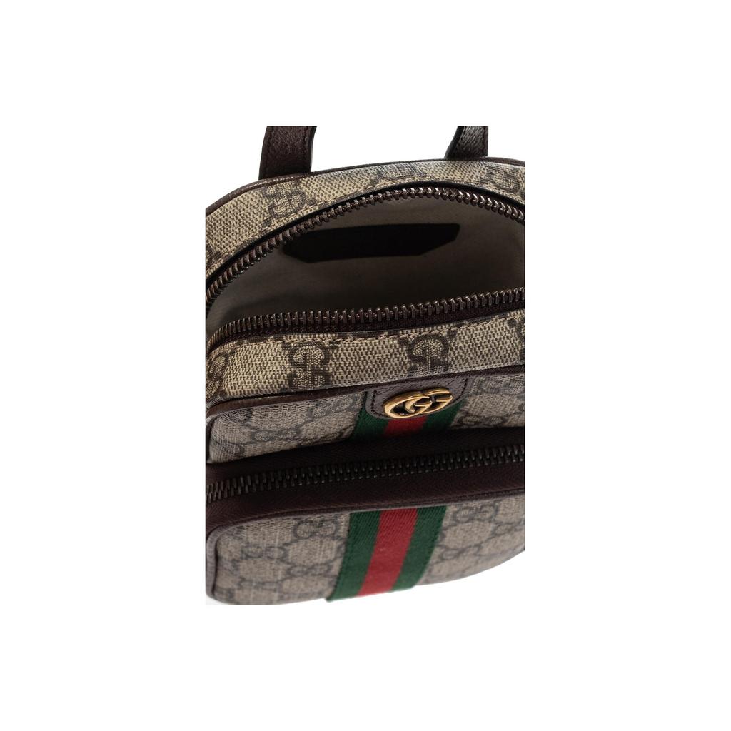 Gucci Ophidia Vintage Logo Pasek Płótno i Skóra Torba Kurierska na Aparat Mini Torby Unisex 671682-96IWT-8745