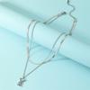Sigil Of Lucifer Pendant Necklace Stainless Steel Double Layer Snake Chain Amulet Jewelry for Women