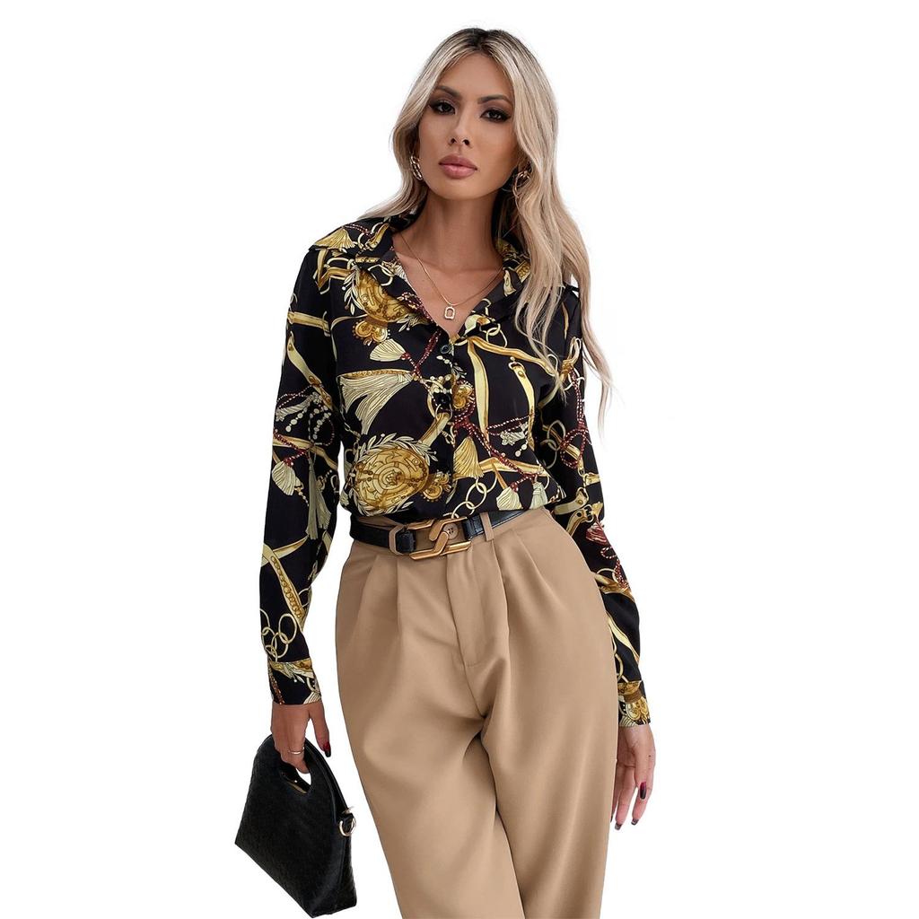 European & American INS-Style Women's Slim-Fit Trendy Casual Shirt