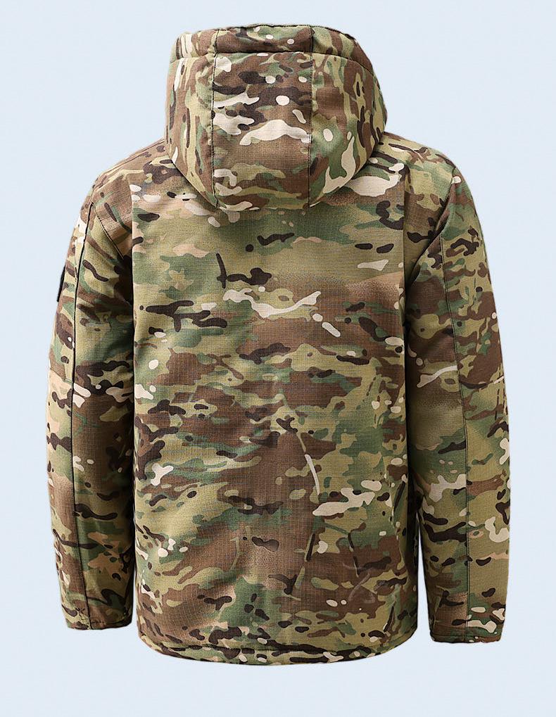 Waterproof Camouflage Graphene Military Overcoat: Insulated Winter Work Jacket with Plus Velvet for Cold Storage