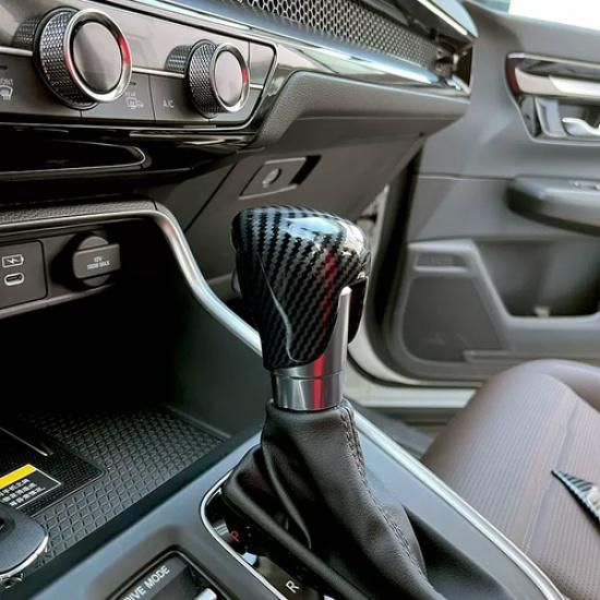 For 2024 Honda CRV CR-V ABS Carbon fiber Gear Shift Knob Cover Trim 1pcs