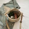 Large Capacity Drawstring Shoulder Bag Women's Lightweight Tote Bag Commuter Crossbody Bag