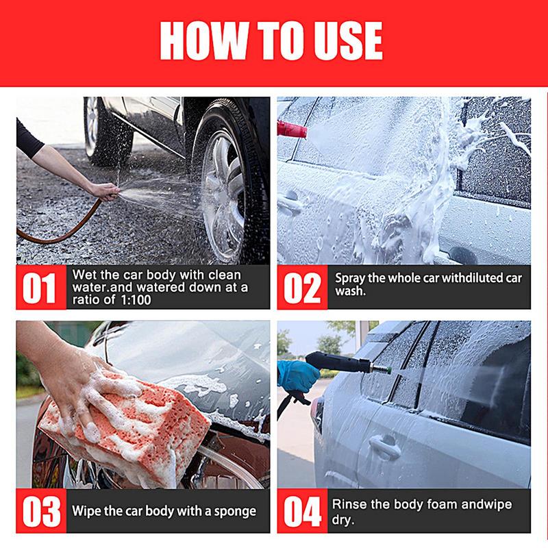 Foam Car Wash Soap Auto Wash Shampoo 100ml Auto Body Cleaner For Trucks Vehicles Concentrated Sedan Exterior Stain Remover