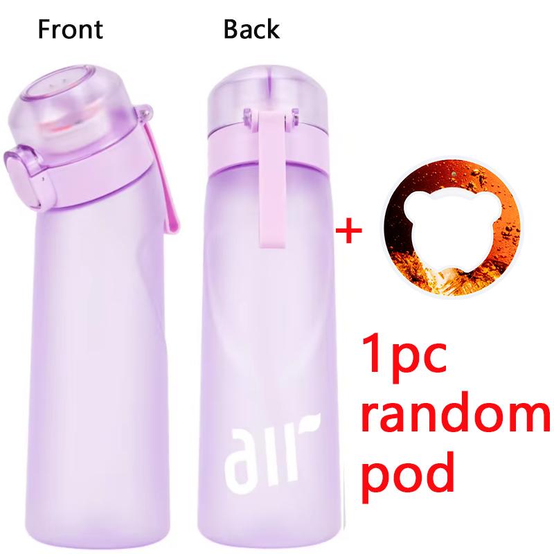 1 Stück Luftaromatisiertes Wasserflasche Mit 1 Stück Zufälligem Geschmacks-Pod Sportliche Duftende Wasserflasche 0 Zucker Aromen Ring Outdoor Wasserbecher