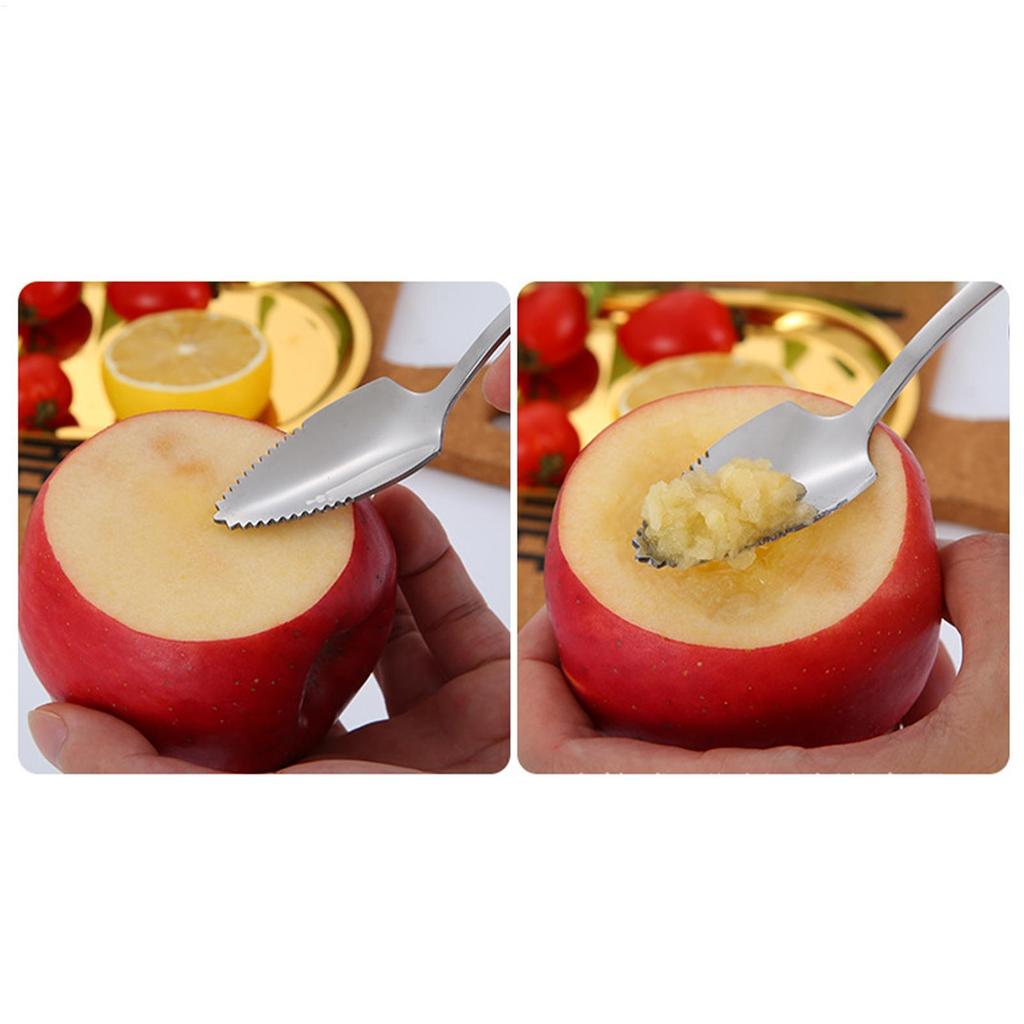 Serrated Grapefruit Spoon Stainless Steel Fruit Scoop & Digging Tool Kitchen Serving Spoon For Breakfast Salad, Avocado Citrus