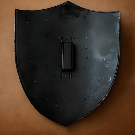 Medieval Knight Shield Steel Crusader Heater Shield with Brass Eagle 60.96 cm Halloween Christmas Gift
