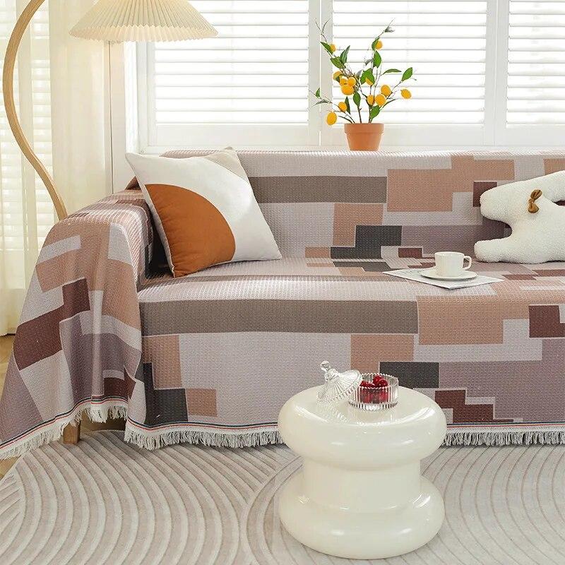 Sofabezug im nordischen Stil, staubdicht, Mehrzweck-Couchtuchbezug, Campingdecke, Sofadecke, Wohnzimmer-Dekorationstuch