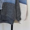 European Patchwork Denim Knitted Cardigan - Korean Style Women's Loose Sweater Coat
