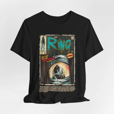 A Beautiful Midnight Ring Moviethemed Tshirt A Retro Horror Scifi Movie Printed Pattern Tshirt A Gift for Movie Fans